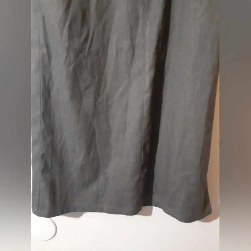Tangents Women's Long Skirt Dark Gray Front Back Pockets Size 9/10 Prarie Peasan